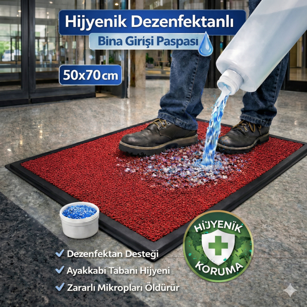 Kırmızı Hijyen Paspas